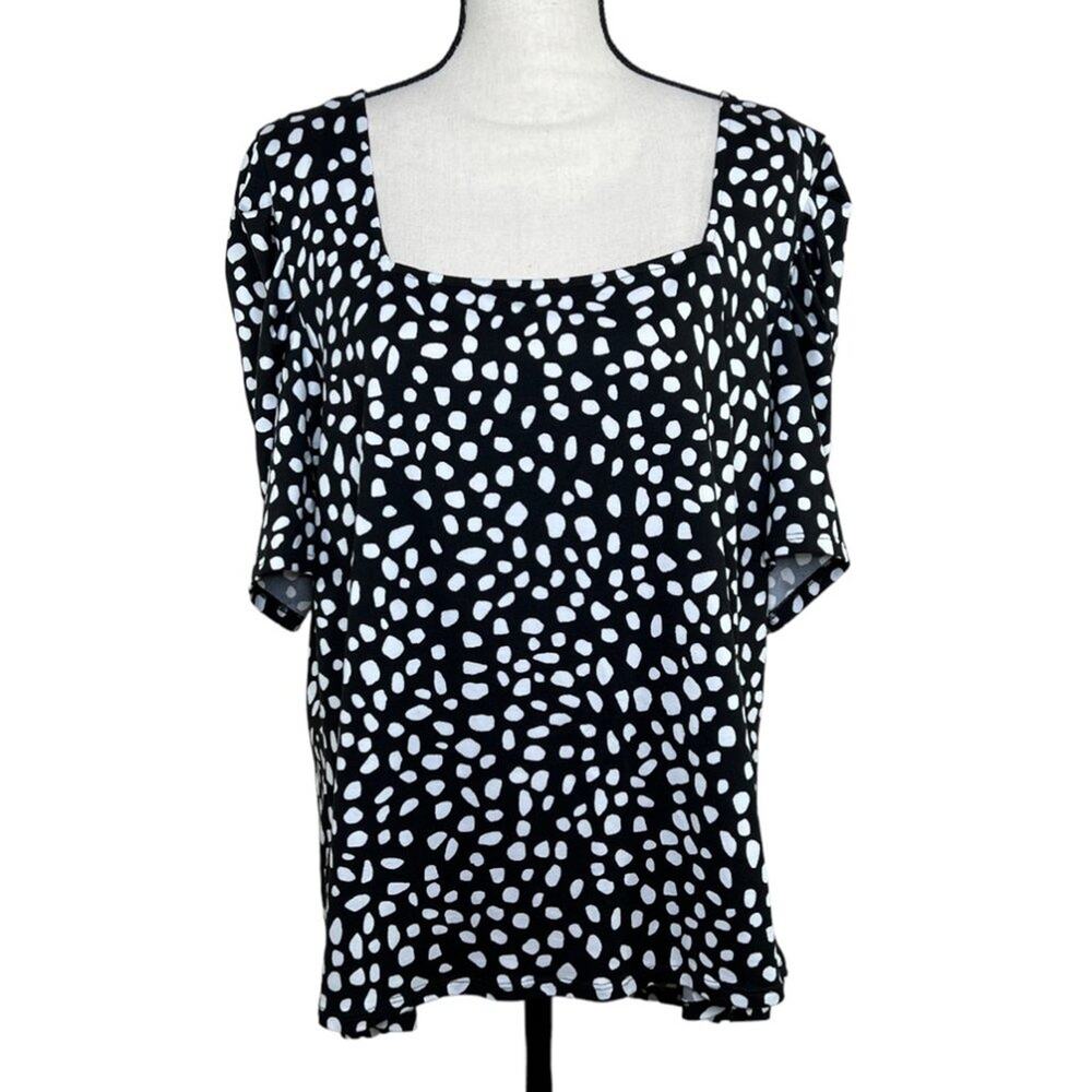 Socialite Curve Square Neck Top Size 2X